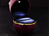 Purple Rose Shaped Ring Gift Box with LED light