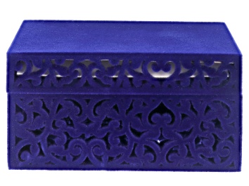 Purple Rose Shaped Ring Gift Box with LED light