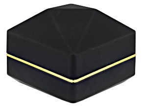 Black Gemstone Shaped pendant & Earrings Gift Box with LED