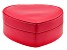 Red Faux Leather Heart Shaped Jewelry Box