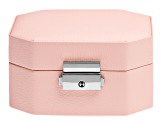 Lockable Pink Jewelry Box with Key, Inner Removable Storage Tray, and ...
