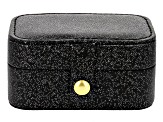 Black Compact Sparkle Jewelry Box with Fabric Interior and Removable Insert