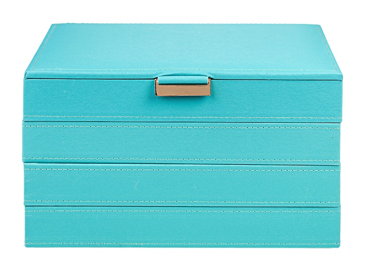 Turquoise Stackable 4 Layer Display Tray Jewelry Box - ACC156C | JTV