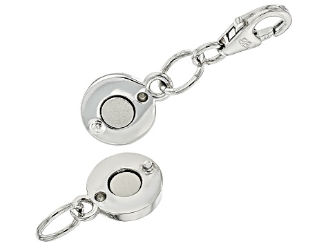 Rhodium Over Sterling Silver Magnetic Clasp - ACC160 | JTV