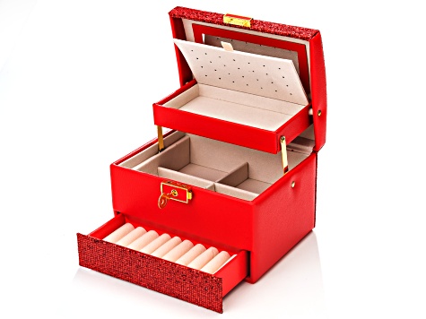 JUPITERミドルクラス赤ベルJTR-606MR ＋Bach7C ＋豪華ケース Red Sparkle Jewelry Storage Box - ACC165A | JTV