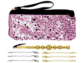 Rose Gold Jewelry Essential Bracelet Kit in Sequin Zippered Pouch