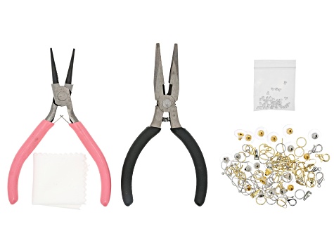 Jewelry Essential Accessory Fix It Kit with Pliers in Pink