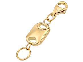 18k YG Over Stainless Steel Flat Rectangle Magnetic Clasp