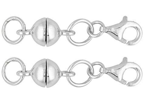 Magnetic Clasp Set of 2 in Rhodium Over Sterling Silver