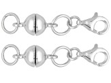 Magnetic Clasp Set of 2 in Rhodium Over Sterling Silver
