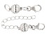 Bella Luce(R) rhodium over silver Magnetic Clasp set of 2