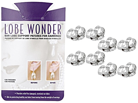8 Piece Set of Rhodium Over Sterling Silver X-Large Friction Backs and Lobe Wonder Ear Support