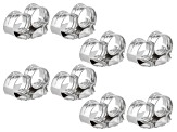 8 Piece Set of Rhodium Over Sterling Silver X-Large Friction Backs and Lobe Wonder Ear Support