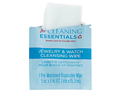 Black Double Layer Travel Jewelry Box with Jewelry Cleaning Essentials(TM)  Pack of 10 Wipes - ACCKIT051B