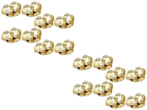 16 pieces or 8 sets of 18k Gold over Sterling Silver X-Large Backs appx 8.5x10x5mm