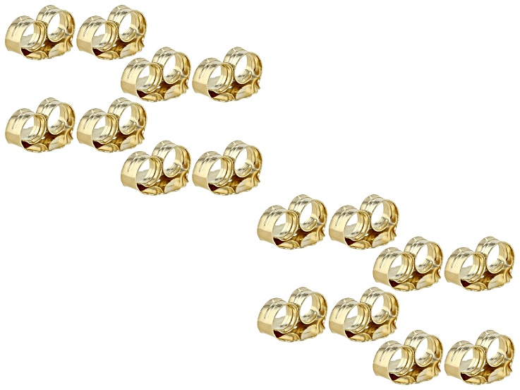 16 pieces or 8 sets of 18k Gold over Sterling Silver X-Large Backs appx 8.5x10x5mm