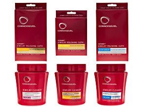 Connoisseurs ® All Jewelry Cleaning Kit: Assorted Jewelry Cleaner with 3 Polishing Cloths