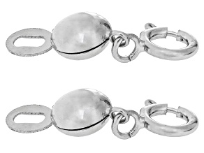 Stefano Oro® 14k White Gold Magnetic Clasp Converter Set of 2