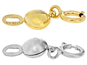 Splendido Oro™ 10k White & Yellow Gold Magnetic Clasp Converter Set of 2