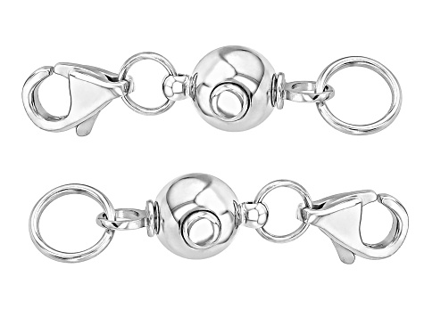 アクセ Stainless Steel Secure Push Button Round Clasp Set of 2 - ACK032A