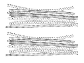 Silicone Coil Ring Adjusters Set of 16 in Assorted Sizes