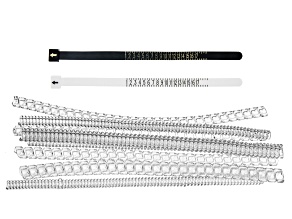 Silicone Coil Ring Adjusters Set of 8 in Assorted Sizes & Ring Sizer Set of 2 in Black and White
