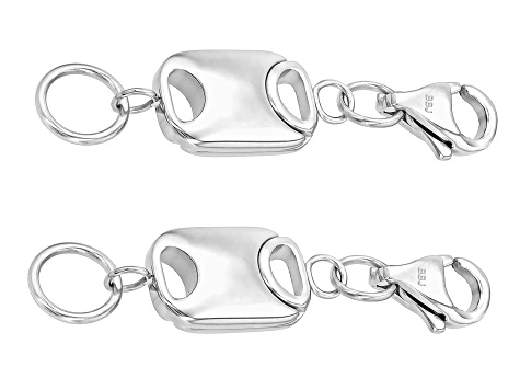Stainless Steel Flat Rectangle Magnetic Clasp Set of 2 - ACK036C | JTV