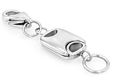 Stainless Steel Flat Rectangle Magnetic Clasp Set of 2 - ACK036C | JTV