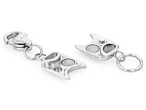 Stainless Steel Flat Rectangle Magnetic Clasp Set of 2 - ACK036C | JTV