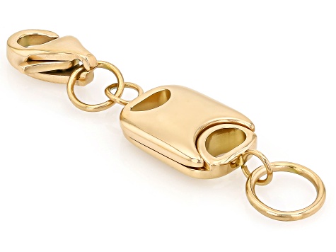 18k YG Over Stainless Steel Flat Rectangle Magnetic Clasp Set of 3