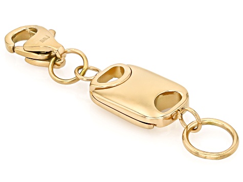 18k YG Over Stainless Steel Flat Rectangle Magnetic Clasp Set of 3