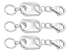 Stainless Steel Flat Rectangle Magnetic Clasp Set of 3