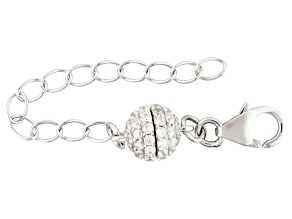 Bella Luce White Cubic Zirconia Magnetic Clasp Converter Rhodium Over Sterling 2 Inch Ext Chain