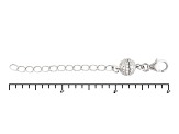 Bella Luce White Cubic Zirconia Magnetic Clasp Converter Rhodium Over Sterling 2 Inch Ext Chain