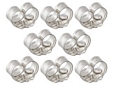 8 Piece Set Of Sterling Silver Earring Backs With Anti-Tarnish