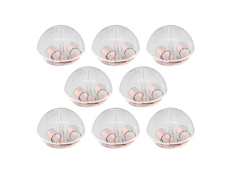 8 Piece Set Of 14k Rose Gold Over Silver Silicone Bubble Earring Backs
