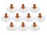 10 Piece Set Of 14K Rose Gold Over Sterling Silver Bullet Clutch Earring Backs W/ Pad