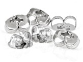 6 Piece Set Of Rhodium Over Sterling Silver Jumbo Friction Backs