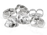 8 Piece Set of Rhodium Over Sterling Silver X-Large Friction Backs and Lobe  Wonder Ear Support - ACCKIT044