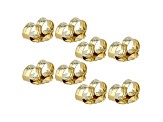 8 Piece Set of 18K Yellow Gold Over Sterling Silver X-Large Backs