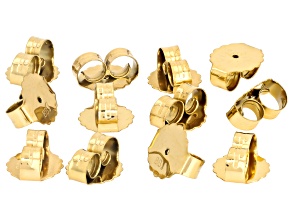 12 Piece Set of 18k Yellow Gold Over Stainless Steel X-Large Backs