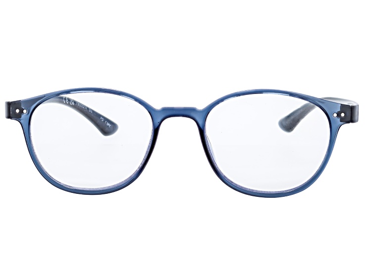 SEAYUâ„¢ Blue Light Blocking Reading Glasses in Transparent Blue +2.00 Strength