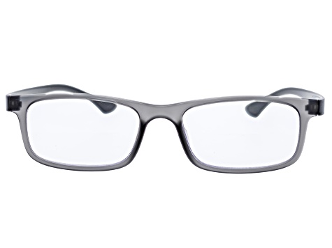 SEAYU™ Blue Light Blocking Reading Glasses in Transparent Satin Gray +2.50 Strength
