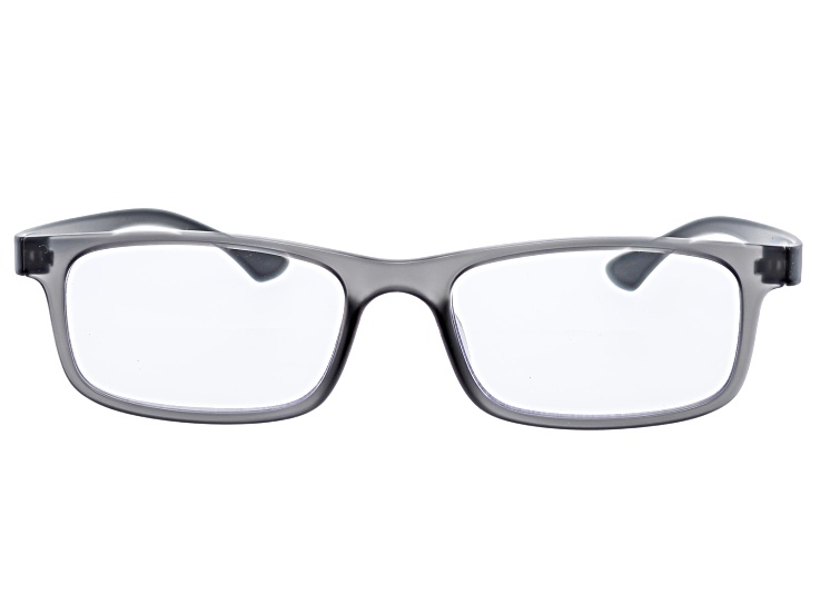 SEAYUâ„¢ Blue Light Blocking Reading Glasses in Transparent Satin Gray +3.00 Strength