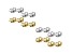16 pc or 8 sets of 18k Gold over Sterling Silver & Rhodium Over Sterling Silver X-LG Backs