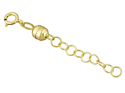 Magnetic Clasp Converter In 14k Yellow Gold with 1 Inch Extension Chain