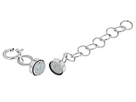 Magnetic Clasp Converter in 14k White Gold With 1 inch Extension Chain