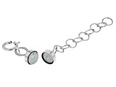 Magnetic Clasp Converter in 14k White Gold With 1 inch Extension Chain