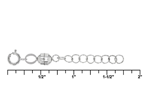 Magnetic Clasp Converter in 14k White Gold With 1 inch Extension Chain