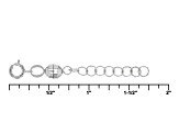 Magnetic Clasp Converter in 14k White Gold With 1 inch Extension Chain